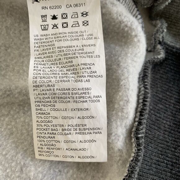 Puma Jacket Men L Track Fleece Heather Gray Blue Colorblock Full Zip Athletic - Picture 8 of 8